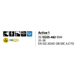 Sievi Active 1&2 Työkengät -Sievi turvakengät kauppa Active 1 35 12225 482 95M2