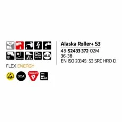 Sievi Alaska Roller XL+ S3 Turvakengät BOA®-kiristysmekanismilla -Sievi turvakengät kauppa Alaska Roller S3 48 52433 372 02M
