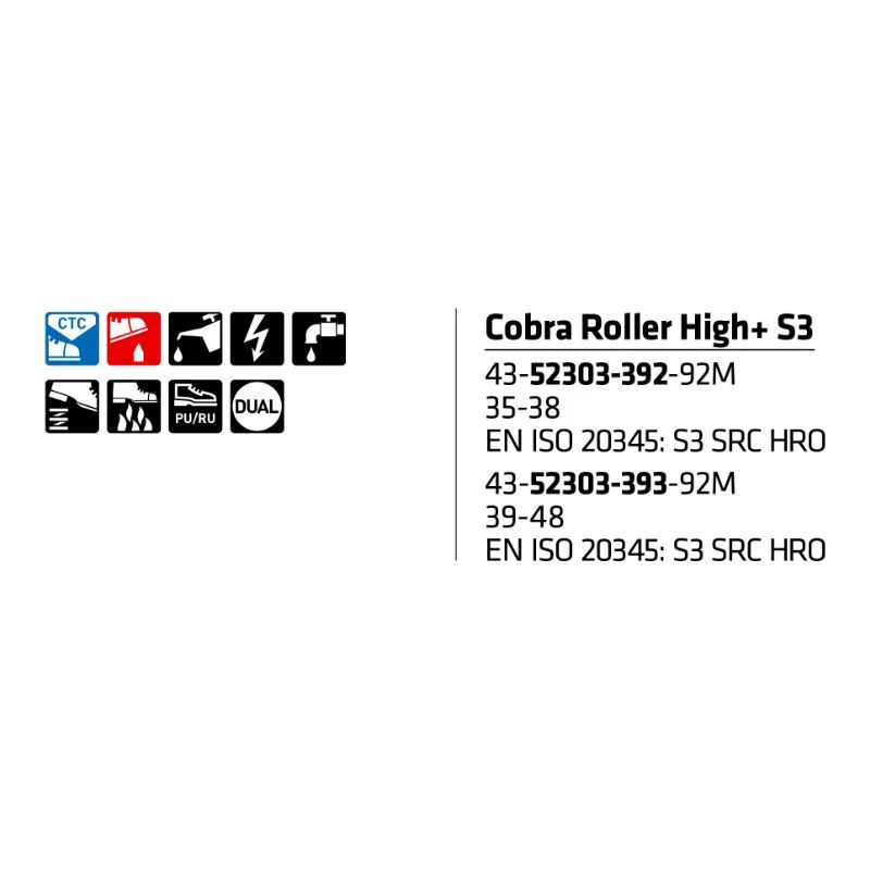 Sievi Cobra Roller High+ S3 Turvakengät BOA®-kiristysmekanismilla 2 Sievi Cobra Roller High+ S3 Turvakengät BOA®-kiristysmekanismilla - Image 2